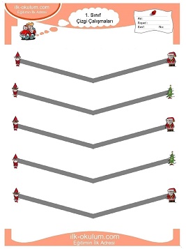 Çocuklar İçin Çizgi Çalışma Sayfaları 